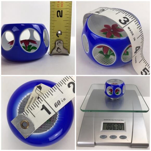 Perthshire Miniature Overlay 1979C Lampwork Flower Faceted Paperweight Box & COA - Picture 10 of 14